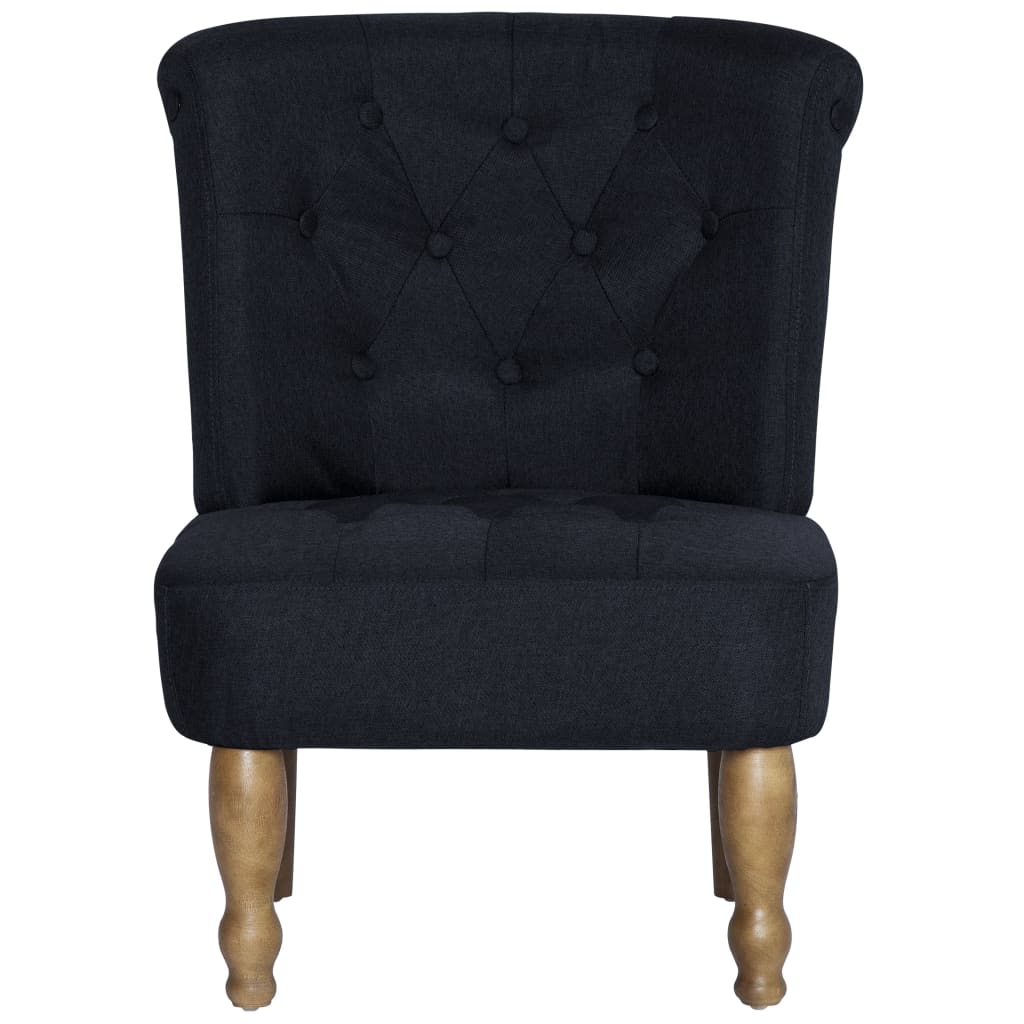 vidaXL French Chair Black Fabric