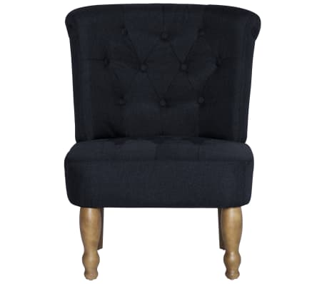 vidaXL French Chair Black Fabric