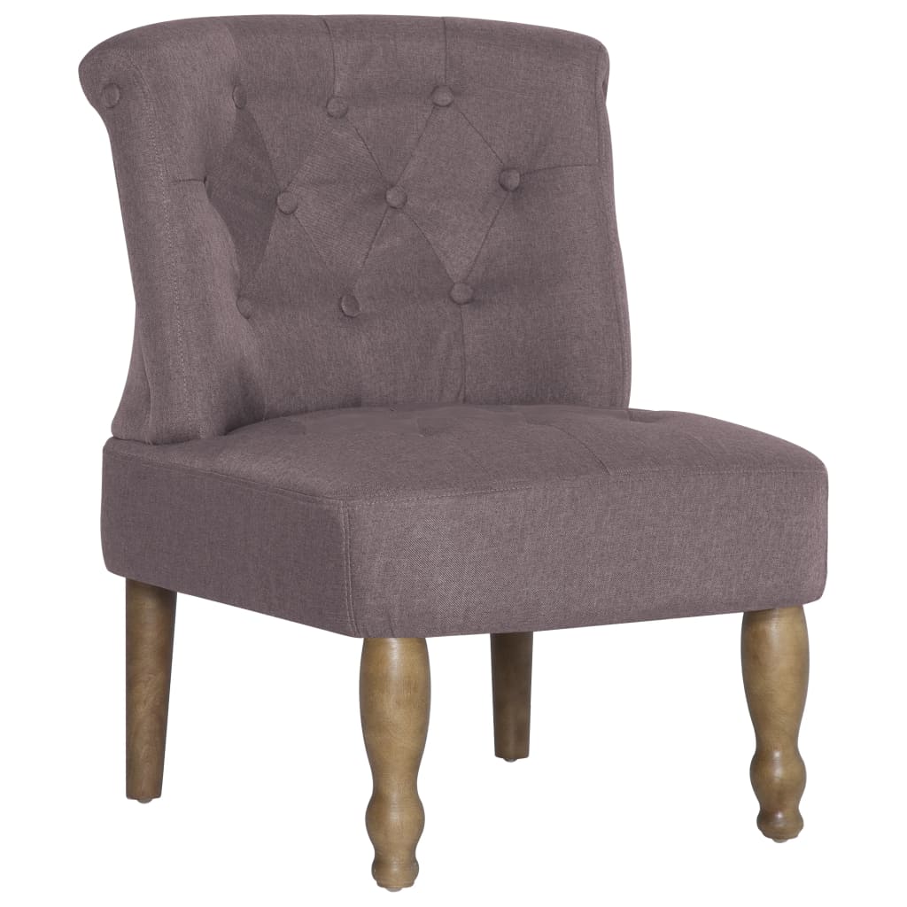 Image of vidaXL French Chair Taupe Fabric