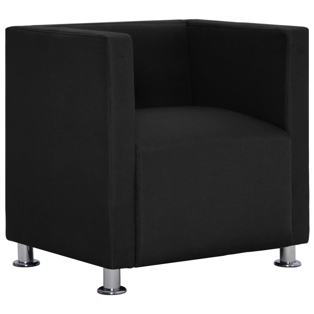 VidaXL Fauteuil Cabriolet Noir Tissu