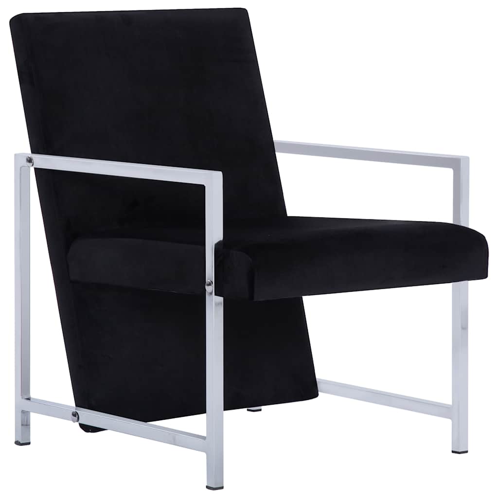 Armchair Black Velvet Standard Ergonomic Armchair Rectangular