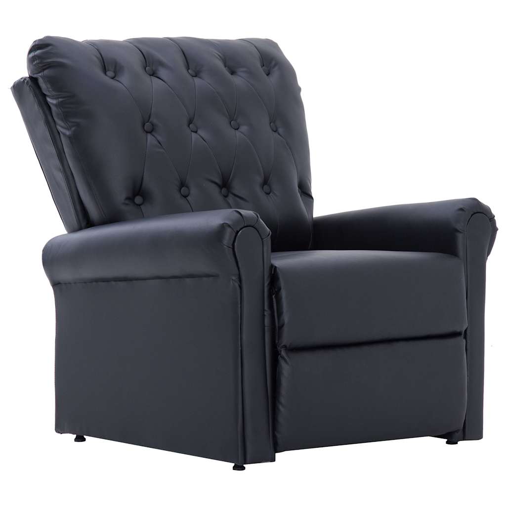 Reclining Chair Black Faux leather, Cotton, Polyester, PVC Standard