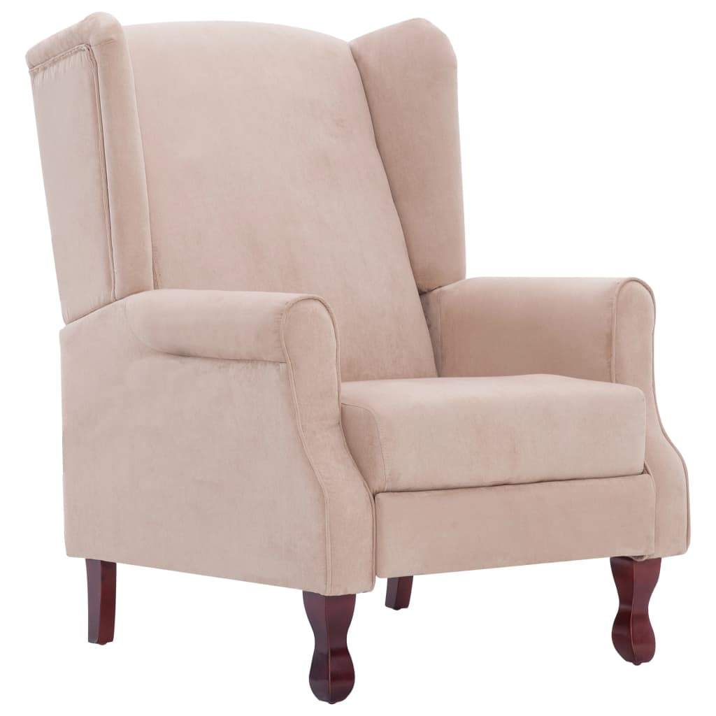 Armchairs Cream Polyester fabric, Wooden frame Standard Armchair