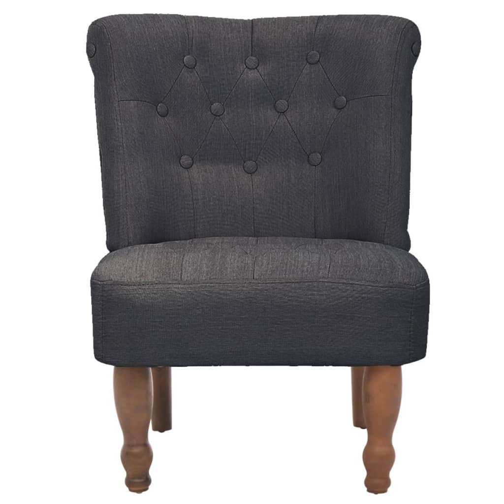 vidaXL French Chair Grey Fabric