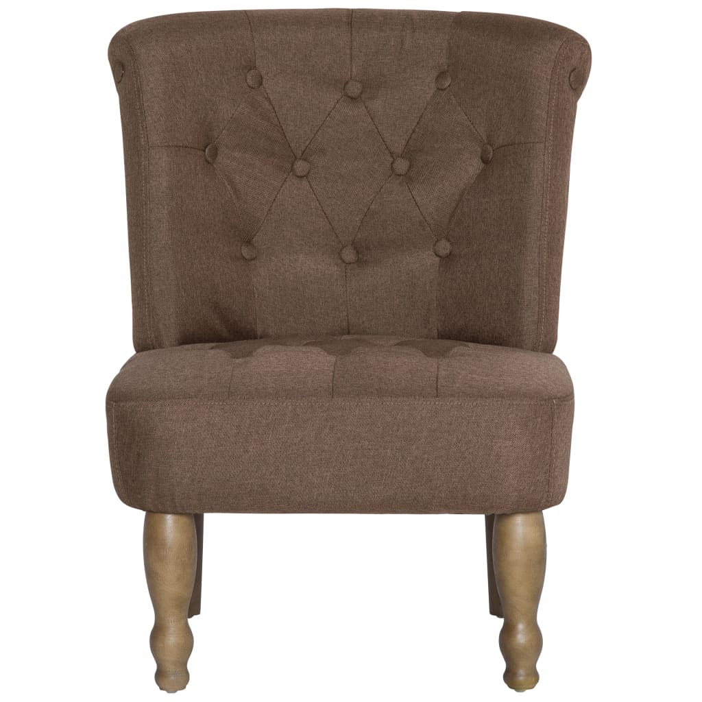 vidaXL French Chair Brown Fabric