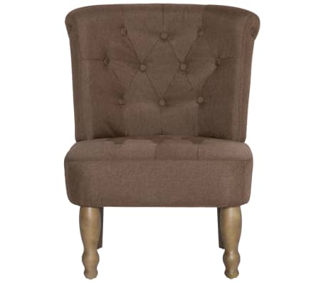 vidaXL French Chair Brown Fabric