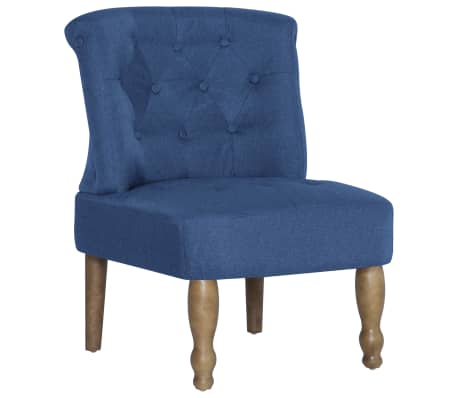 vidaXL French Chairs 2 pcs Blue Fabric