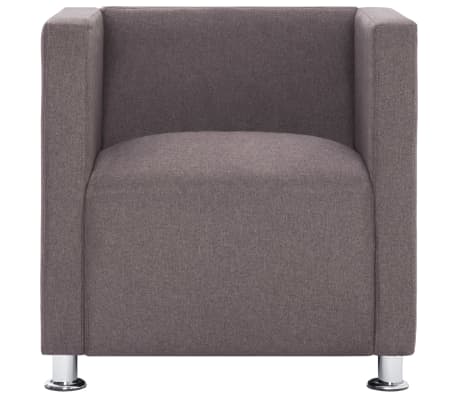 vidaXL Cube Armchair Taupe Fabric