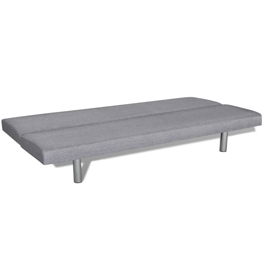 vidaXL Sofa Bed Light Grey Fabric