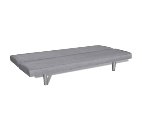 vidaXL Sofa Bed Light Grey Fabric