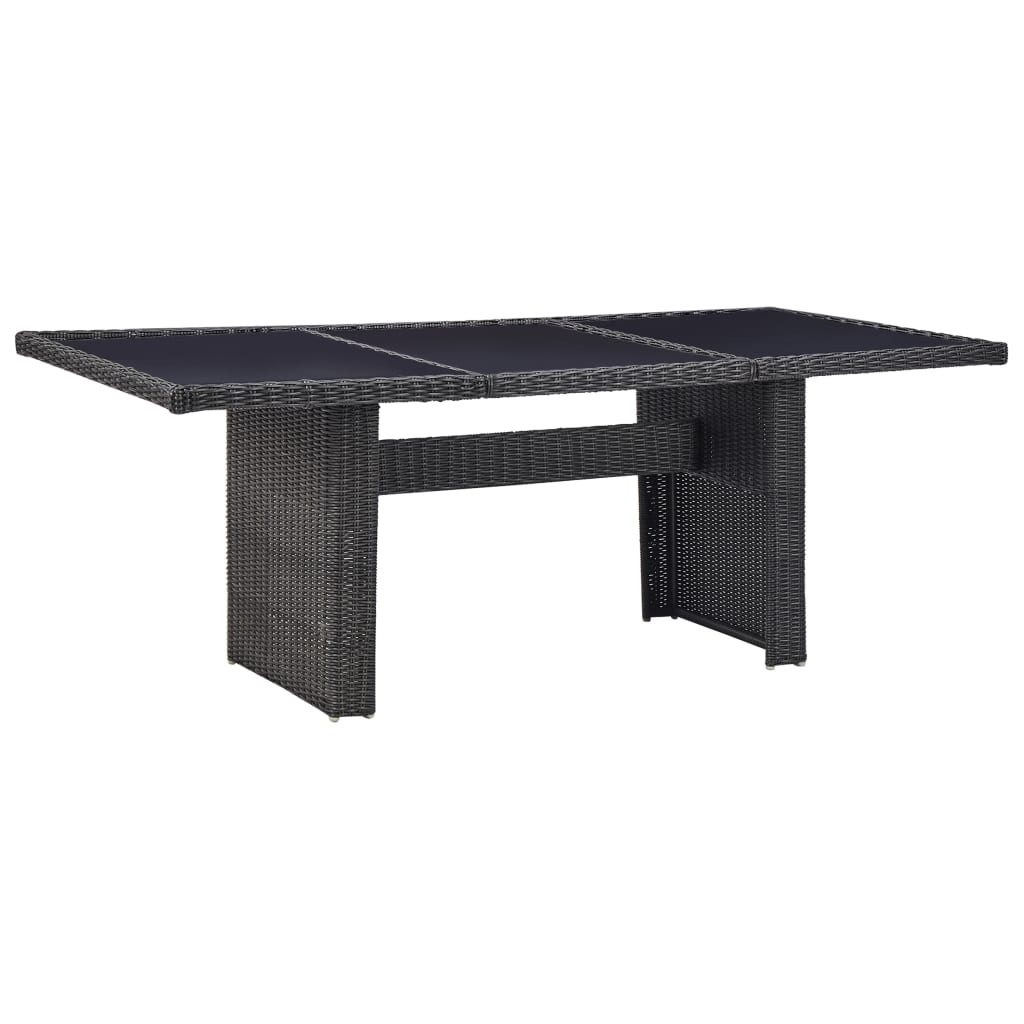 vidaXL Juego de comedor de jardín 9 piezas ratán sintético negro