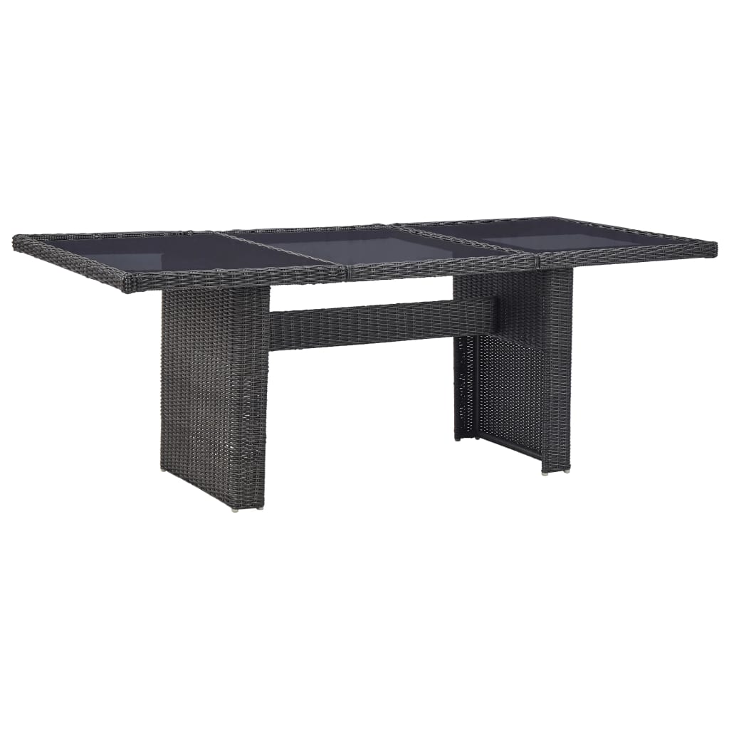 

vidaXL 11-delige Tuinset poly rattan zwart