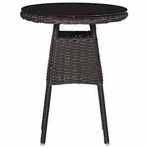 3dílný bistro set s poduškami polyratan černý - obrázek 2