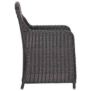 3dílný bistro set s poduškami polyratan černý - obrázek 6