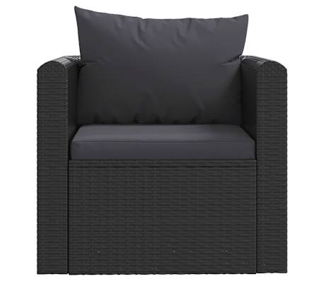 vidaXL Sessel Poly Rattan Gartenmöbel Sofa Lounge Gartensessel
