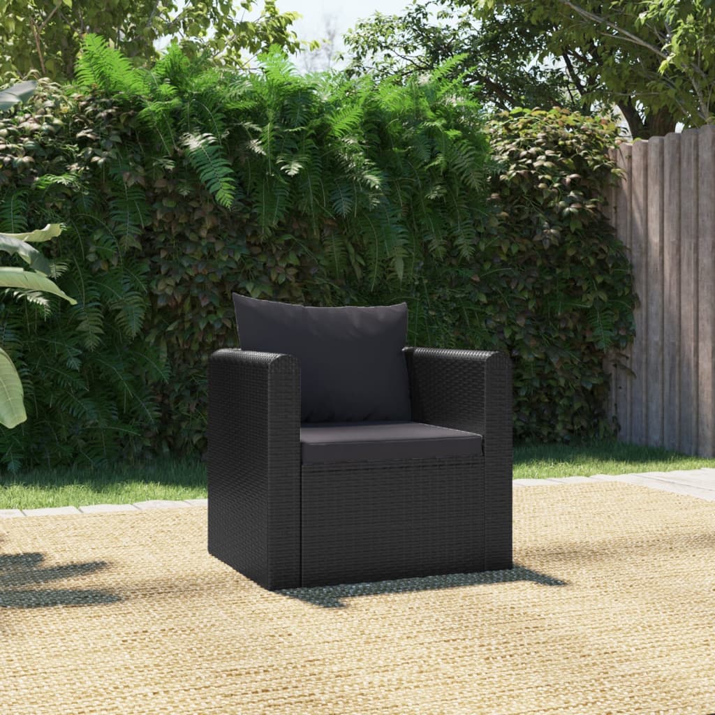 Gartensofa mit Auflagen Sessel Gartenmöbel Sofa Lounge Poly Rattan vidaXL
