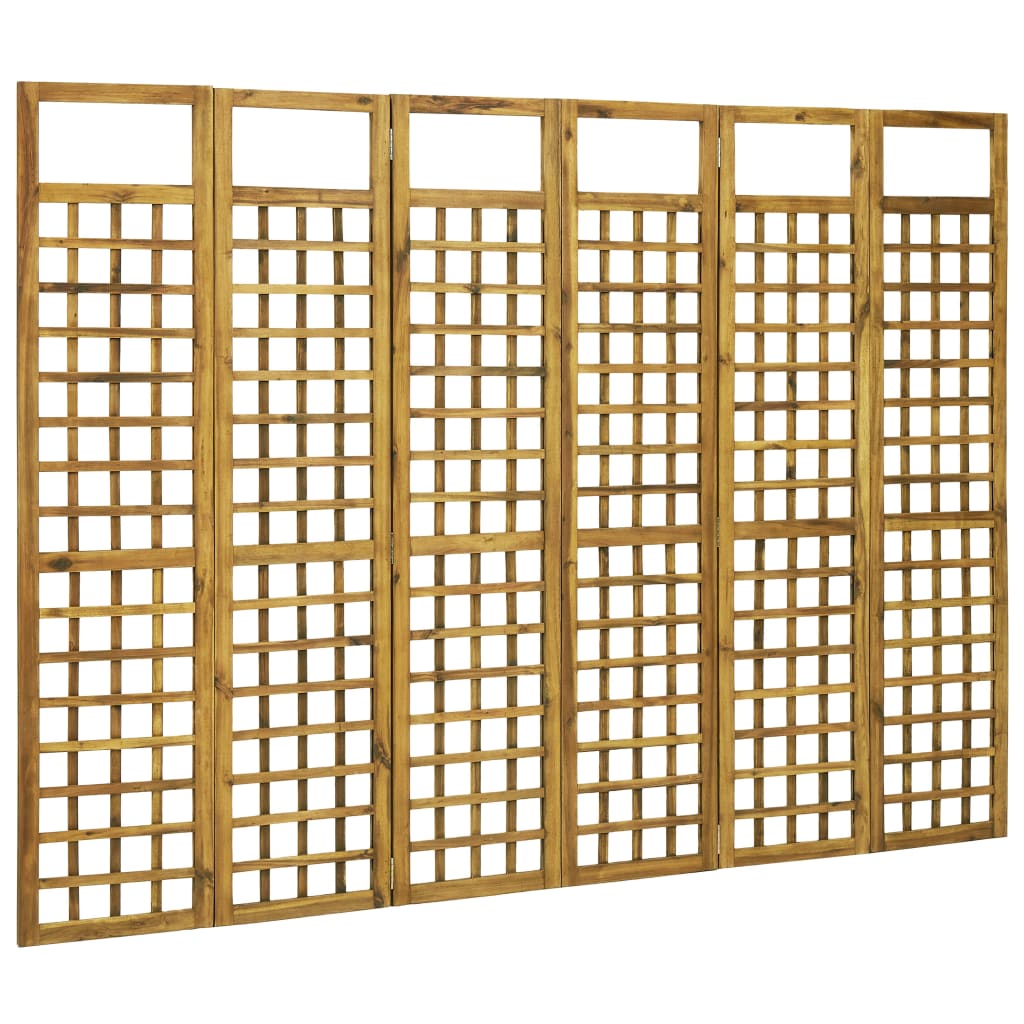 

vidaXL 6-Panel Room Divider/Trellis Solid Acacia Wood 240x170 cm