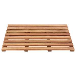 Koupelnové předložky 2 ks masivní akáciové dřevo 56 x 37 cm - obrázek 3