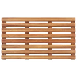 Koupelnové předložky 2 ks masivní akáciové dřevo 56 x 37 cm - obrázek 4