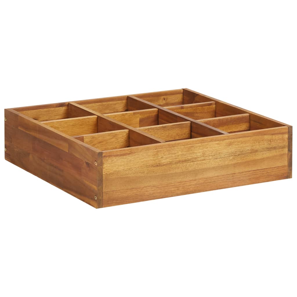 vidaXL Kruidenplantenbak verhoogd 60x60x15 cm massief acaciahout afbeelding
