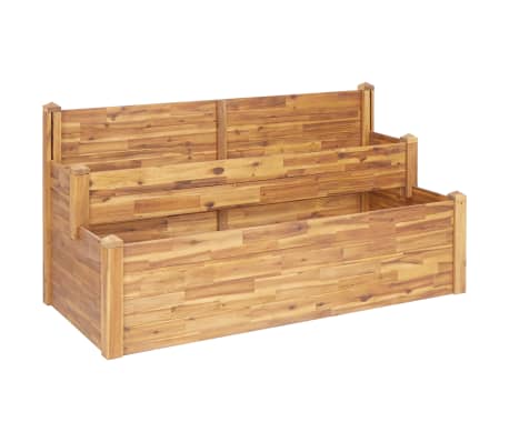 vidaXL Jardini&egrave;re &agrave; 2 niveaux 160x75x84 cm Bois massif d'acacia