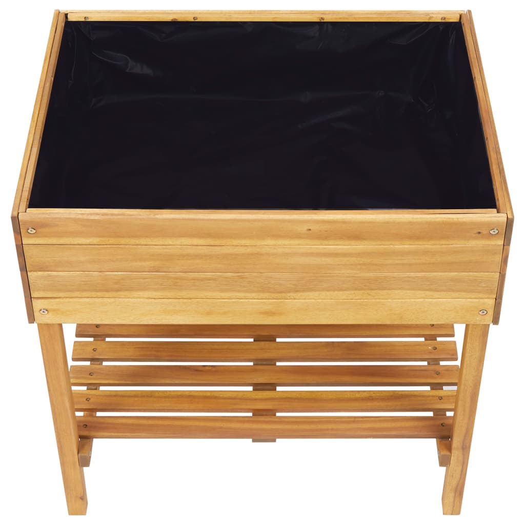 vidaXL Raised Garden Planter 30.9"x23"x30.9" Solid Acacia Wood