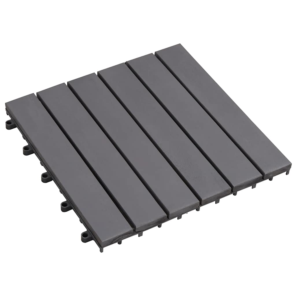 vidaXL Terasové dlaždice 10 ks šedé 30 x 30 cm masivní akáciové dřevo