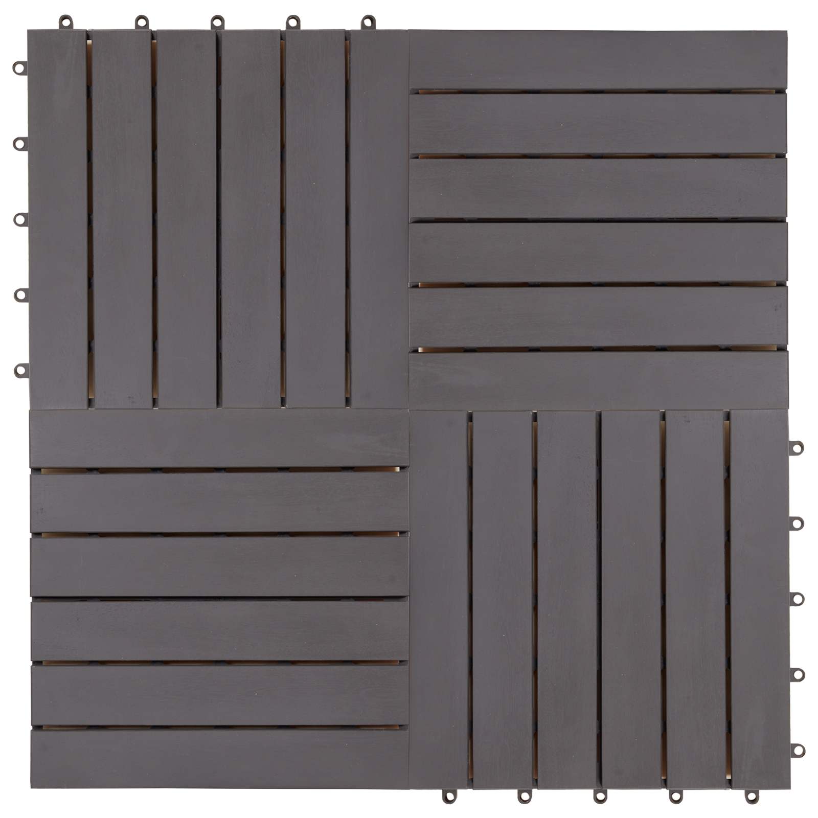 Terras Tegel 10 pcs Grijs 30 x 30 cm Acacia Hardhout image 5