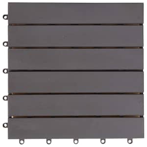Dlažba na terasu 10 pcs Šedý 30 x 30 cm Akáciové dřevo - obrázek 4