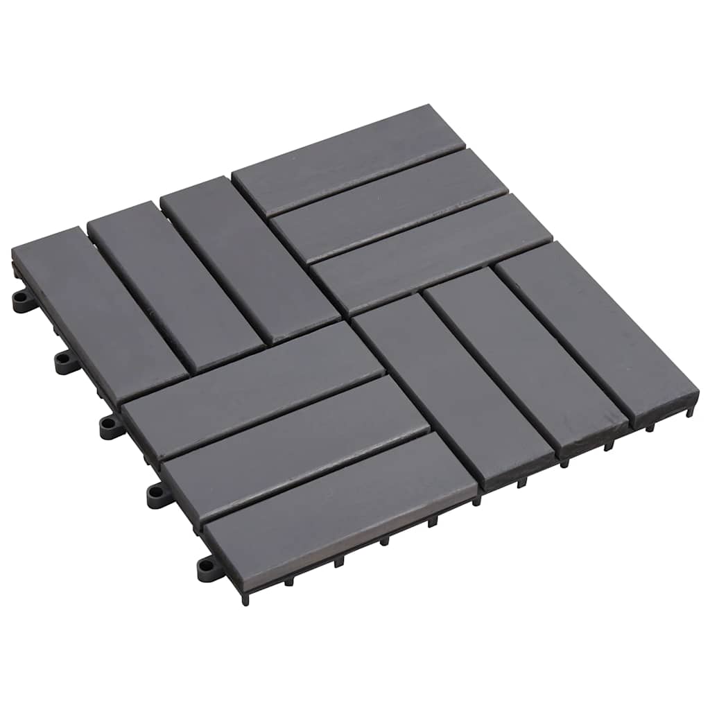 

vidaXL Decking Tiles 10 pcs Gray Wash 11.8"x11.8" Solid Acacia Wood