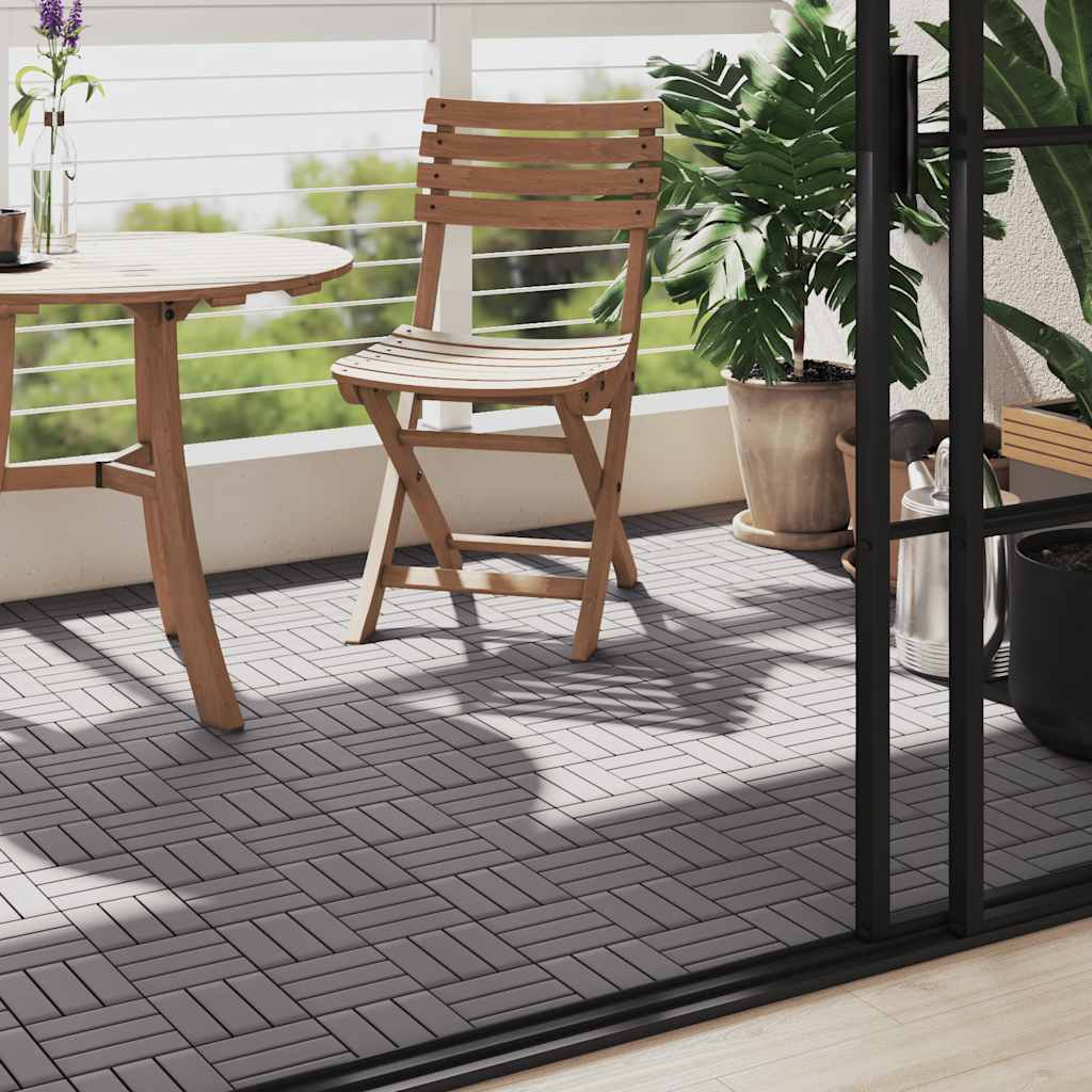 

vidaXL Terrastegels 10 st 30x30 cm massief acaciahout greywash