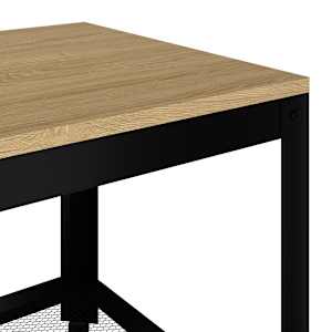 Konferenční stolek světle hnědý a černý 90x45x45cm MDF a železo - obrázek 5