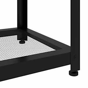 Konferenční stolek světle hnědý a černý 90x45x45cm MDF a železo - obrázek 6