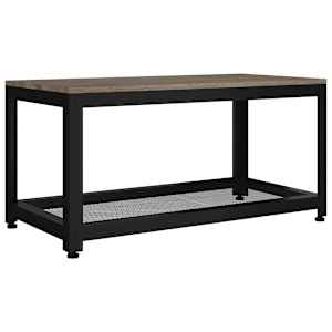 vidaXL kohvilaud, hall ja must, 90x45x45 cm, MDF ja raud