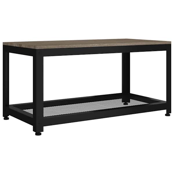 vidaXL kohvilaud, hall ja must, 90x45x45 cm, MDF ja raud