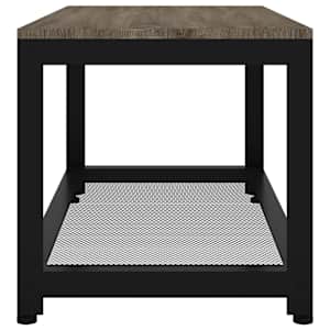 Konferenční stolek šedý a černý 90 x 45 x 45 cm MDF a železo - obrázek 4