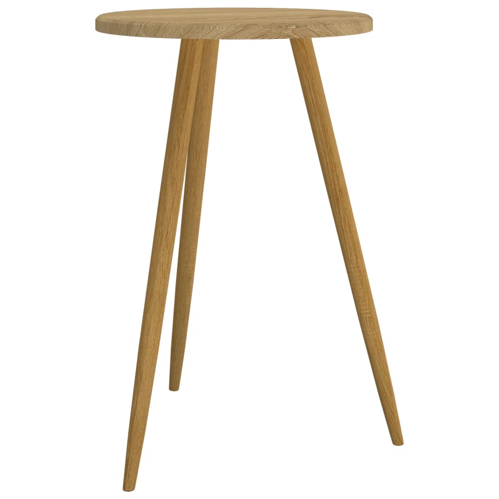 vidaXL Table de bistro Marron clair Ø50x76 cm MDF et fer