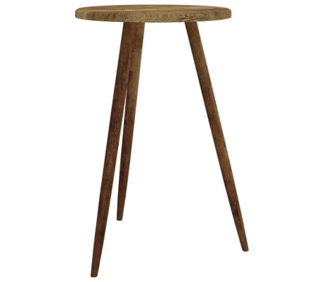 vidaXL Bistro staliukas, tamsiai rudas, 50x76cm, MDF ir geležis