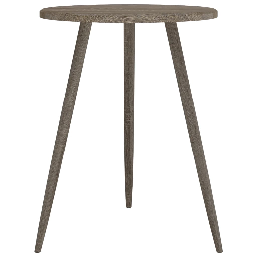 vidaXL Bistro stolek šedý Ø 60 x 76 cm MDF a železo