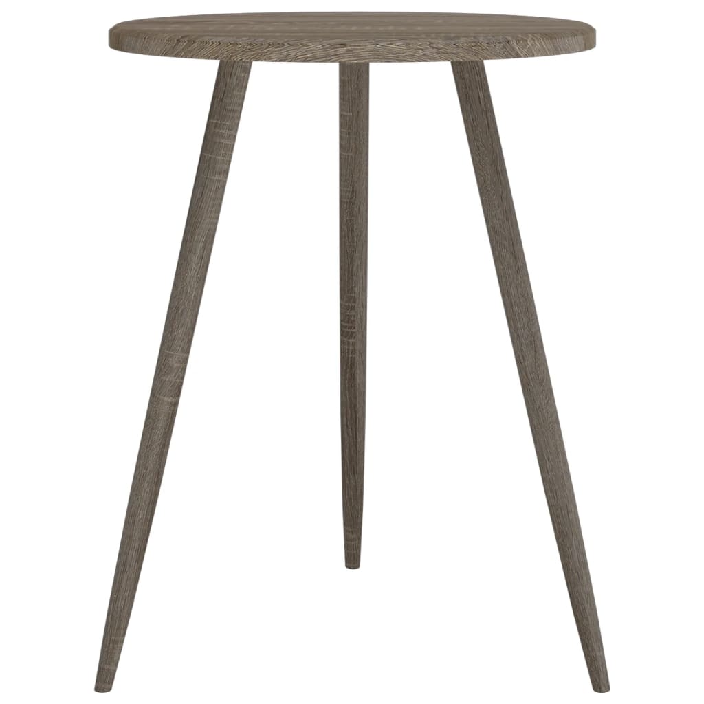 vidaXL Mesa de bistró MDF y hierro gris Ø60x76 cm