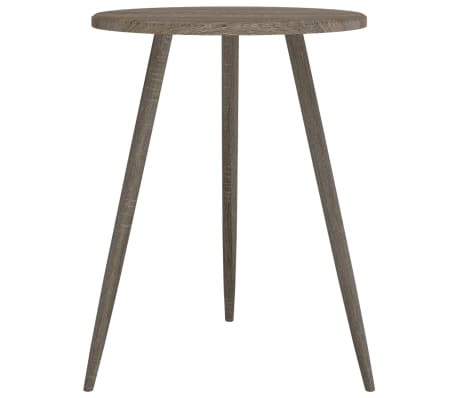 vidaXL szürke MDF és vas bisztróasztal Ø60x76 cm