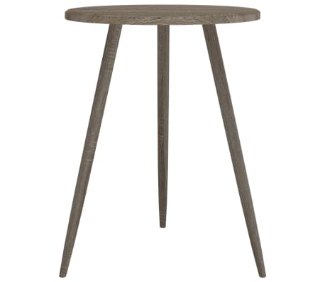 vidaXL Bistropöytä harmaa Ø60x76 cm MDF ja rauta