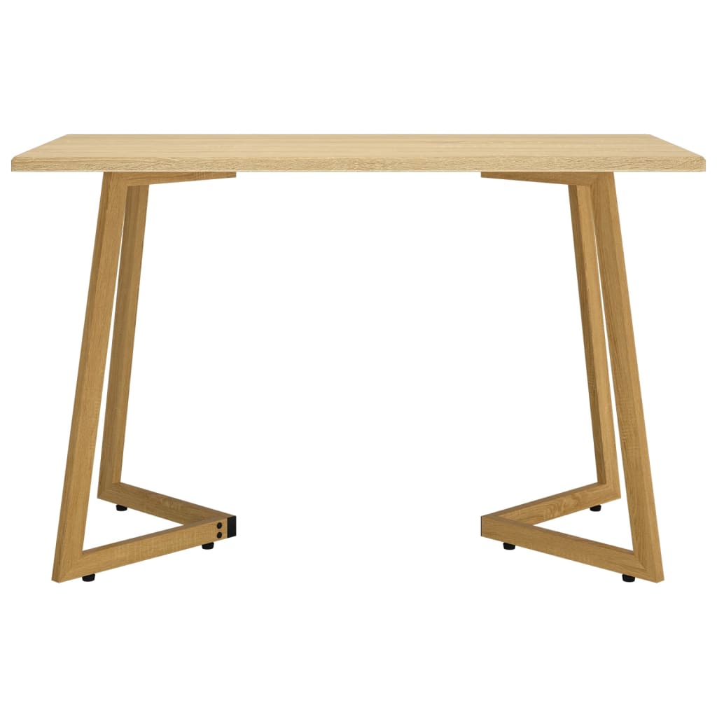 

vidaXL Eettafel 120x60x74 cm MDF en ijzer lichtbruin