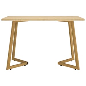 vidaXL Spisebord lysebrun 120x60x74 cm MDF og jern