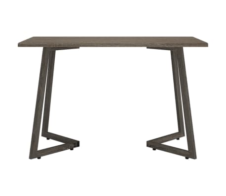 vidaXL Dining Table Grey 120x60x74 cm MDF and Iron