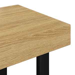 Konferenční stolek světle hnědý a černý 90x45x40 cm MDF železo - obrázek 5
