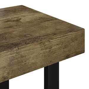 Konferenční stolek tmavě hnědý a černý 90x45x40 cm MDF a železo - obrázek 5