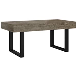 Konferenční stolek šedý a černý 90 x 45 x 40 cm MDF a železo - obrázek 2