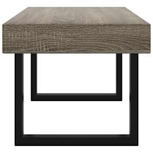 Konferenční stolek šedý a černý 90 x 45 x 40 cm MDF a železo - obrázek 4