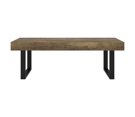 vidaXL Table basse Marron foncé et noir 120x60x40 cm MDF et fer